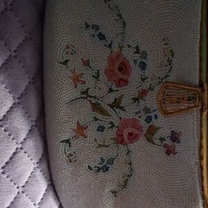 Exquisite Floral Beaded Clutch